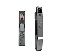 Verrou de porte intelligent - Reconnaissance faciale 3D Biométrique Serrure d'empreintes digitales avec carte clé et caméra NFC pour une sécurité accrue