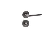 Verrou de porte invisible à un seul côté pour intérieur de chambre à coucher, serrure secrète simple et moderne, fermeture automatique, serrure de porte secrète cachée (gris acier de type A)
