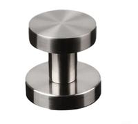 Verrou de porte invisible avec poignée pour mur intérieur de chambre à coucher, mécanisme de loquet secret en alliage de zinc, bouton rond lisse en argent (argenté)