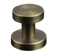 Verrou de porte invisible avec poignée pour mur intérieur de chambre à coucher, mécanisme de loquet secret en alliage de zinc, bouton rond lisse en argent (bronze)