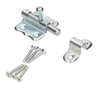 Verrou de porte KOTARBAU Pêne coulissant de porte, de meuble, acier robuste, revêtement en poudre, montage rapide, argent, 30 mm