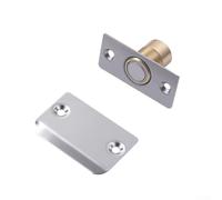 Verrou de porte magnétique fiable pour portes d'armoires avec aimant interne optimisé pour un usage quotidien (argenté)
