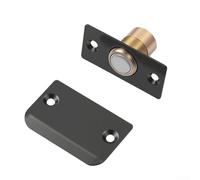 Verrou de porte magnétique fiable pour portes d'armoires avec aimant interne optimisé pour un usage quotidien (Noir)
