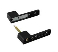 Verrou de porte magnétique minimaliste pour intérieur de chambre à coucher, serrure lisse en alliage de zinc silencieux avec entrée sans clé intégrée pour Mechan (noir)