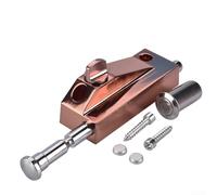Verrou de porte monté au sol pour portes en verre et portes encadrées avec construction robuste en aluminium et loquet fonctionnel (or rose)