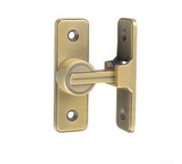 Verrou de porte phosphorescent à 90 degrés, installation sans perçage, loquet facile à glisser pour intérieur de salle de bain et portes vintage, pièce unique (doré)