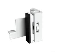 Verrou de porte portable en alliage d'aluminium pour portes à ouverture vers l'intérieur, sans installation permanente, compact pour appartement, chambre à coucher et voyage (blanc)