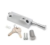 Verrou de porte portable - Loquet à ressort pivotant robuste avec insert antivol, boucle résistante à la corrosion pour montage au sol ou en surface (taille A)