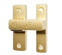 Verrou de porte portable robuste à 180 degrés - Accessoire d'installation facile pour hôtel, salle de bain, garages et armoires, serrure de porte de garage
