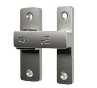 Verrou de porte portable robuste à 180 degrés - Accessoire d'installation facile pour hôtel, salle de bain, garages et armoires, serrure de porte de garage