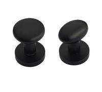 Verrou de porte pour salon, salle de bain avec clé dissimulée, serrure double face, poignée ronde et ovale, 1 pièce (ronde)