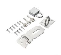 Verrou de porte robuste anti-effraction avec cadenas en acier inoxydable et boulon de portail pour la sécurité domestique