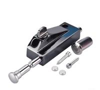 Verrou de porte sécurisé avec loquet de verrouillage pour portes en verre et portes encadrées offrant un mécanisme de verrouillage fiable et une utilisation durable (bronze rouge)