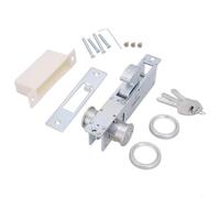 Verrou de porte solide avec mécanisme de sécurité à double ouverture pour une utilisation en vitrine, compatible avec les portes de 50 à 55 mm d'épaisseur, fabriqué à partir d'alliage d'aluminium