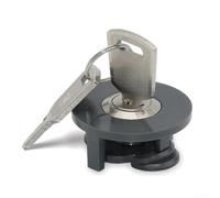 Verrou de prise en alliage de zinc, avec clé - Couvercle de prise électrique verrouillable, pour protection contre les enfants et protection contre le vol, gris foncé (1 pièce)