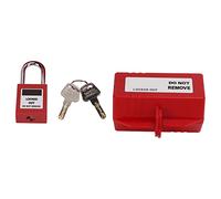 Verrou de Prise pour Kit de Verrouillage, Dispositif de Verrouillage de Prise électrique 100-220 V en Nylon ABS et Acier Inoxydable pour Cordons avec clé de Cadenas de 38 Mm pour