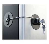 Verrou de réfrigérateur réglable avec clé pour la sécurité des enfants, convient pour les mini réfrigérateurs, tiroirs et armoires (FQ2 Black Ellipse)