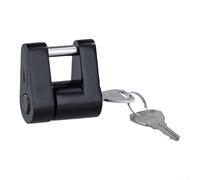 Verrou de remorque en alliage de zinc pour caravane et bateau, verrou d'attelage noir résistant à la rouille, 4,5 x 4,5 x 2,3 cm