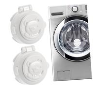 Verrou de Sécurité à Bouton Abs Blanc 4 Pièces pour Voiture
