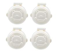 Verrou de Sécurité à Bouton pour Voiture, Lot de 4, Abs Blanc