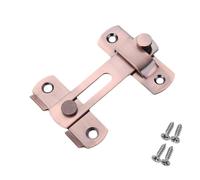 Verrou de sécurité à charnière en acier inoxydable, boucle de portail silencieuse et moraillon for fenêtres, armoires et verrous de porte(4inch-red bronze)