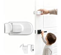 Verrou de sécurité à clipser, serrure de porte à l'épreuve des enfants que les enfants ne peuvent pas atteindre ou vaincre, aucun outil ou adhésif nécessaire, serrures de sécurité enfants pour porte
