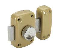 Vachette Verrou automatique à bouton Cyclop 6766V – Nickelé – Sans cylindre – Encastré