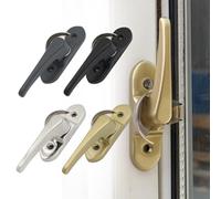 Verrou de sécurité double face en acier inoxydable, type croissant pour une meilleure sécurité de la maison, argenté/noir/doré/gris