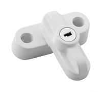 Verrou de sécurité en alliage pour porte UPVC, serrure entrebâilleur de sécurité avec clé, entretoise réglable en hauteur, écart de 13,5 mm maximum (blanc)