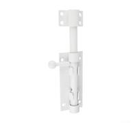 Verrou de sécurité en bois épais pour portails, granges et abris de jardin, 15,2 cm, loquet de porte coulissante robuste en acier inoxydable (blanc)