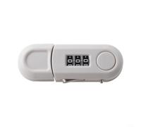 Verrou de sécurité enfant pour armoires et réfrigérateurs, design convivial, mécanisme à mot de passe pour un accès sans effort aux adultes (blanc)