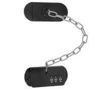 Verrou de Sécurité Garçon et Filles à Code, 18 CM | Installation Adhésive sans Perçage, Chaîne Réglable en ABS Noir, pour Portes et Congélateurs