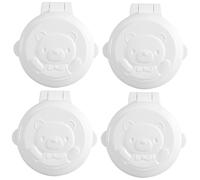 Verrou de Sécurité pour Boutons D’appareil, Lot de 4, Abs Blanc | Machine à Laver et Voiture, Structure Mécanique, Double Protection, Maintien Ferme