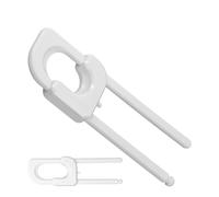 Verrou de sécurité pour enfants, 2 pcs, en Blanc, pour de nombreuses formes de poignées et de boutons, sécurité bébé pour porte de placard sans coller, percer, visser, pour cuisine, salle de bain etc