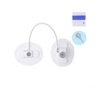 Verrou de sécurité pour enfants avec clé, sécurité multifonction pour mini réfrigérateurs, tiroirs et armoires, construction en alliage d'acier (FQ2 ellipse blanche)