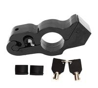 Verrou de sécurité pour guidon de moto, frein d'accélérateur, ajustement universel pour motos, vélos, scooters, alliage d'aluminium antivol avec 2 clés (Noire)