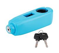 Verrou de sécurité pour guidon, poignée d'accélérateur de frein, protection antivol pour moto, scooter et VTT, verrouillage universel bleu avec fil interne en acier inoxydable - (Bleue)