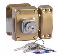 Verrou de sécurité pour porte Bricard Cylindre Astral double entrée 42 mm 3 clés Avec contre plaque