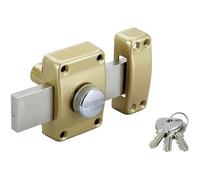 BRICARD Verrou Alpha 1968 à bouton – Cylindre 45 mm Ø 22 mm – Doré