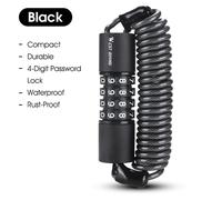 Verrou De SéCurité Pour VéLo, Casque De VéLo, Antivol, éLastique, Mot De Passe à Combinaison De 4 Chiffres, CâBle En Acier Pour VéLo De Route, Antivol De VéLo Portable