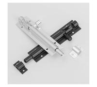 Verrou de sécurité Serrure de fenêtre en alliage d'aluminium 2 à 8 pouces, noir argent, charnière sécurité, serrure porte garde-robe, boulon boucle, raccords meubles(Grey,5inch)