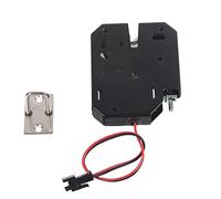 Verrou de serrure électromagnétique en acier au carbone pour armoire de contrôle électrique DC 12 V 2 A Noir