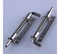 Verrou de seuil, 1 pièce, serrure en métal, verrou à ressort avec poignée, robuste pour portail, abri de jardin, porte, hayon, remorque, garage (droit)