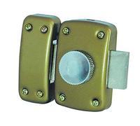 Verrou de Sûreté à bouton - 3 Clés - Diamètre 25mm - Bout arrondi - En Bronze