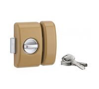 Verrou de sûreté - bouton/cylindre 45 mm - clé réversible - bronze FTH THIRARD