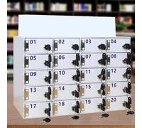 Verrou de téléphone en acrylique avec serrure à clé, 50 emplacements, rangement sécurisé pour bureaux, écoles et événements, solution de casier mobile optimisée pour les espaces nized