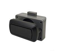 Verrou de tiroir chromé avec mécanisme complet de remplacement pour caravane Swift pour camping-car avec bouton poussoir pour une épaisseur de planche de 16 à 18 mm (noir)