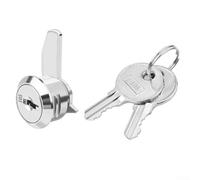 Verrou de tiroir en alliage de zinc pour armoire de bureau, casier, caisse enregistreuse et rangement de documents avec 2 clés, plaque épaisse (C)