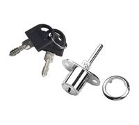 Verrou de tiroir pour armoire de bureau avec clés Mécanisme en alliage de zinc pour tiroir de bureau en bois noir ou argent Compatible avec porte coulissante de 16 mm 19 mm (noir 19 mm)