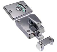Verrou de toilettes de salle de bain, indicateur de verrouillage de porte libre/occupé, loquet chromé indiquant le pêne dormant pour toilettes publiques, verrou à loquet de porte de cloison d'intimité